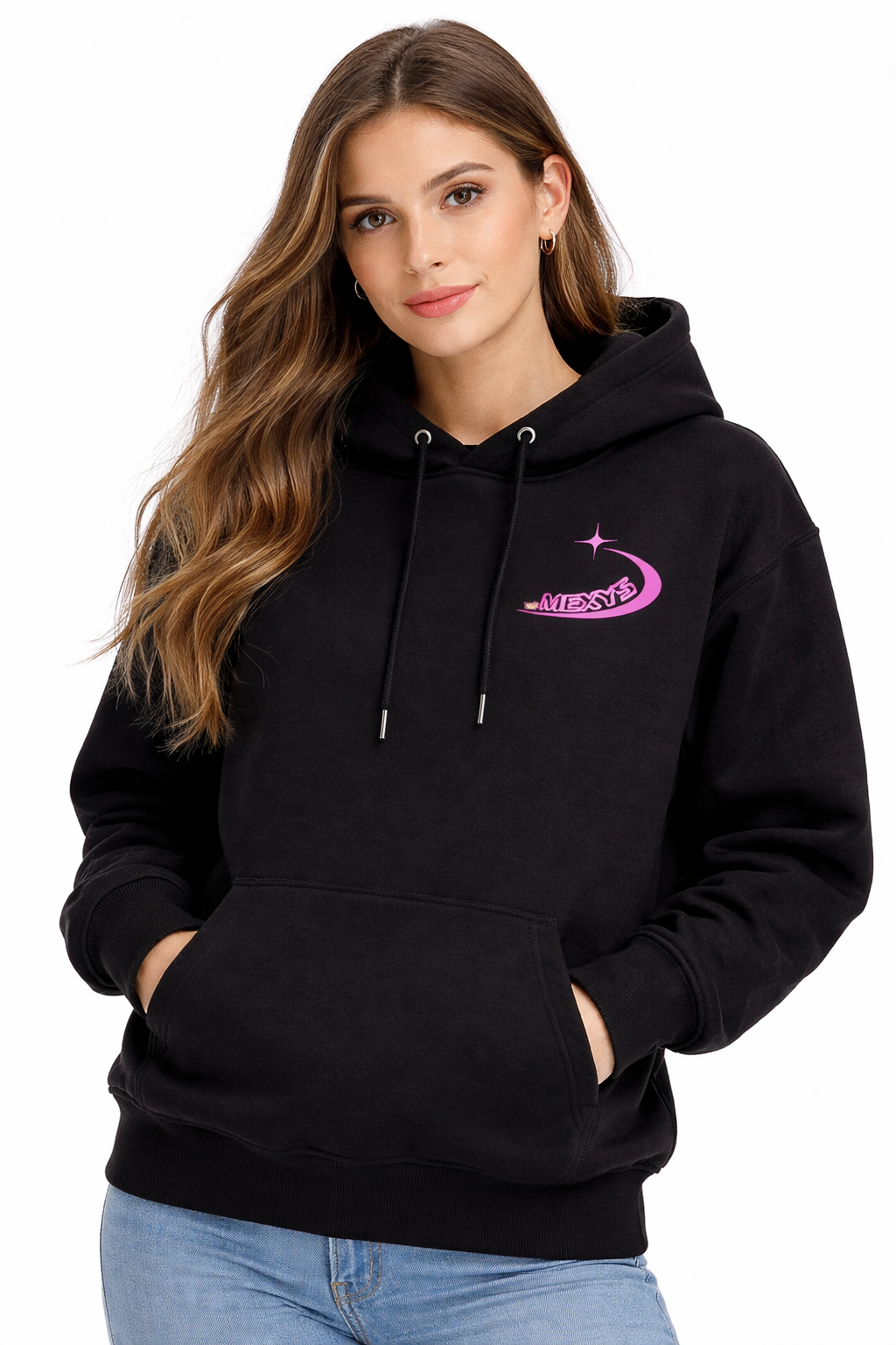 Pull à capuche noir